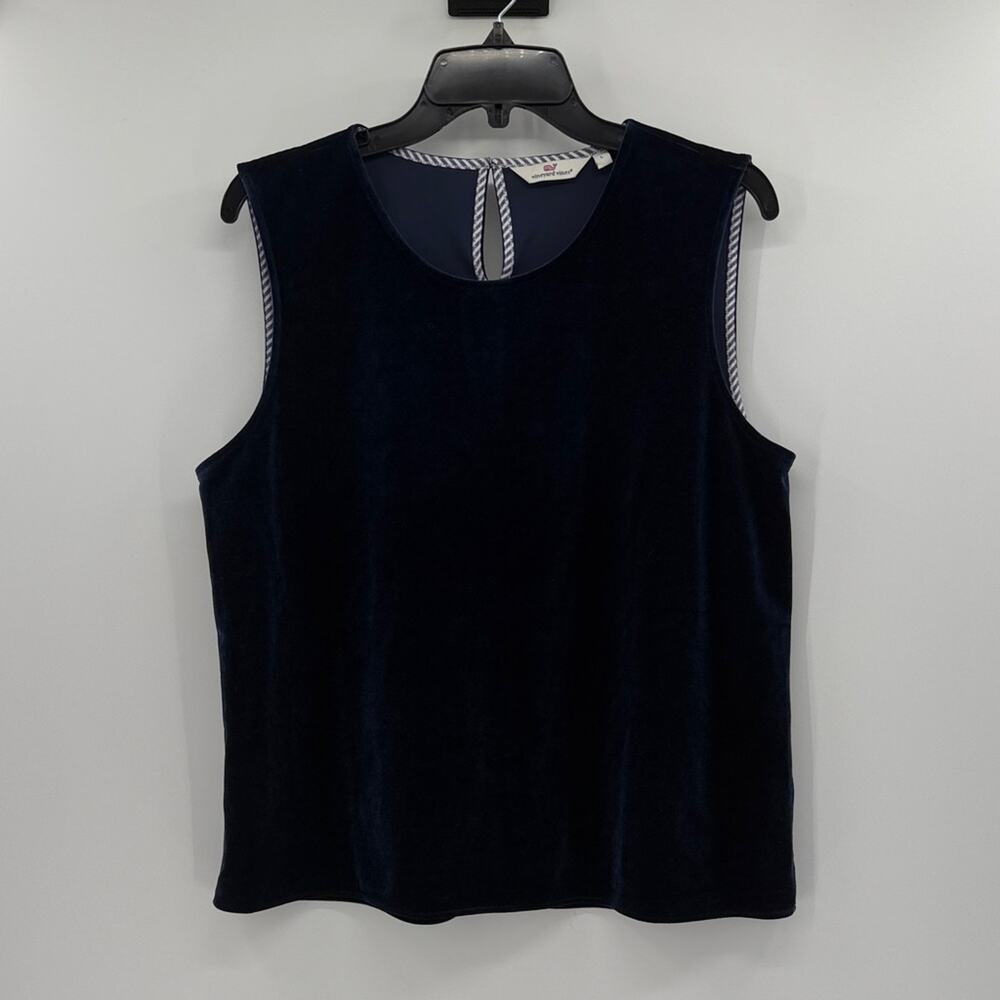 Vineyard Vines Women's Velvet Tank Top - Navy - Large